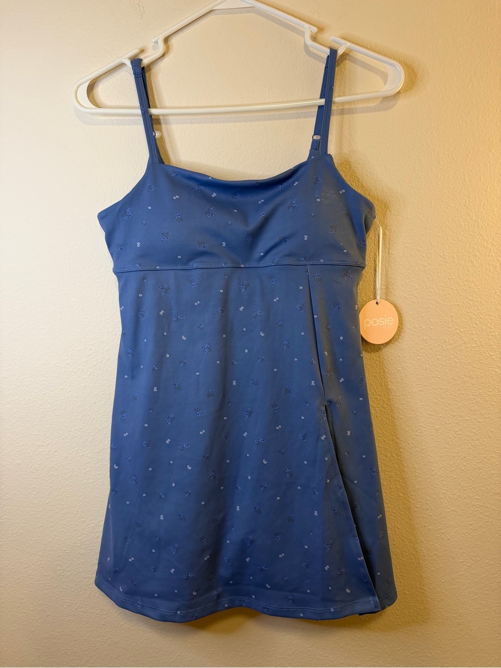 Navy Blue Slip Chemise with Adjustable Straps